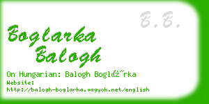 boglarka balogh business card